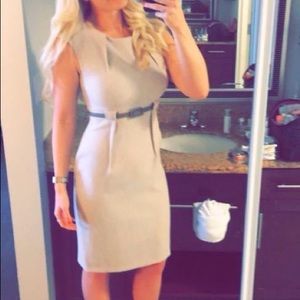Tan Dress with Belt